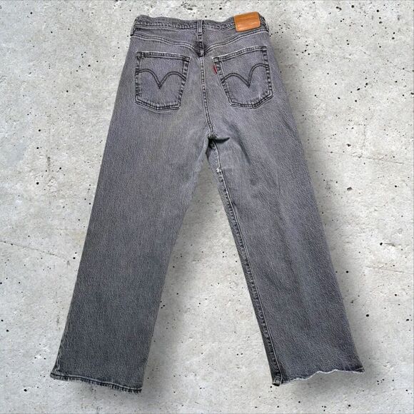 Levi’s 501 Original Fit Women's Jeans Gray Ribcage Straight Button Fly Size 30 - Picture 3 of 13